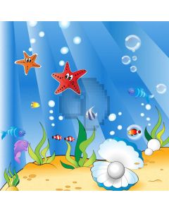 Sea Fish Starfish Computer Printed Photography Backdrop AUT-677