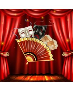 Fan Curtain Mask Computer Printed Photography Backdrop AUT-679