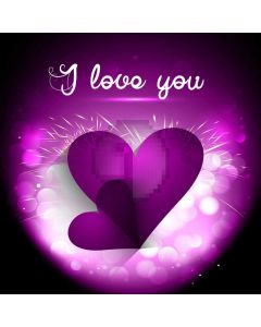 Heart Purple Computer Printed Photography Backdrop AUT-681