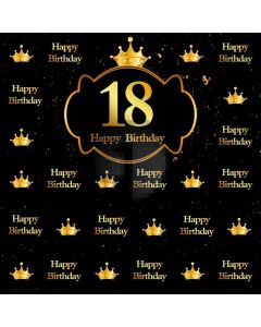 Number Crown Birthday Computer Printed Photography Backdrop AUT-697