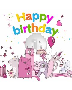 Birthday Animal Computer Printed Photography Backdrop AUT-740