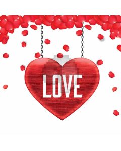 Heart Red Computer Printed Photography Backdrop AUT-744