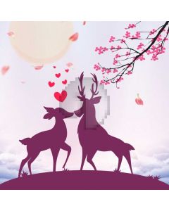 Stag Heart Computer Printed Photography Backdrop AUT-751