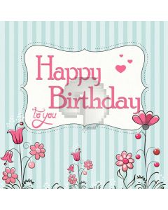 Birthday Flower Computer Printed Photography Backdrop AUT-758