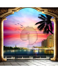 Tree Lake Computer Printed Photography Backdrop AUT-763