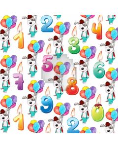Dog Number Computer Printed Photography Backdrop AUT-773