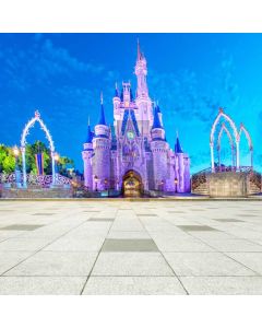 Castle Sky Floor Computer Printed Photography Backdrop AUT-806