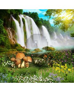 Fall Mashroom Computer Printed Photography Backdrop AUT-807