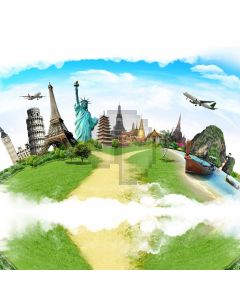 Sky Land Plane Computer Printed Photography Backdrop AUT-818