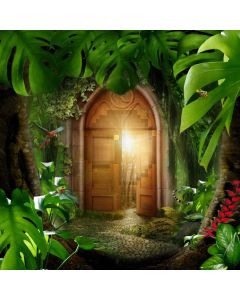 Tree Light Door Computer Printed Photography Backdrop AUT-841