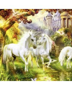 Horse Tree Computer Printed Photography Backdrop AUT-856