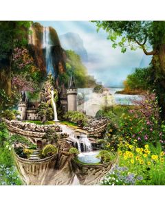 Castle Flower Computer Printed Photography Backdrop AUT-870