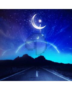 Moon Road Computer Printed Photography Backdrop AUT-882