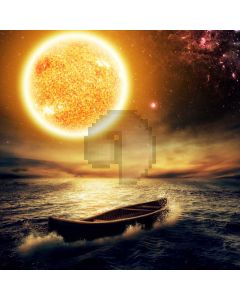 Moon Boat Computer Printed Photography Backdrop AUT-888