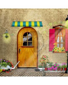 Door Plant Computer Printed Photography Backdrop AUT-916