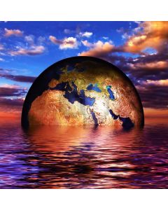Earth Sea Computer Printed Photography Backdrop AUT-950
