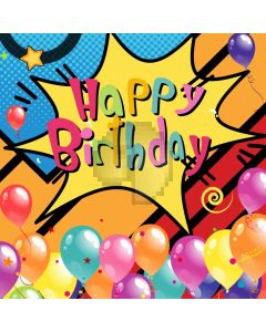 Birthday Ballon Computer Printed Photography Backdrop AUT-981