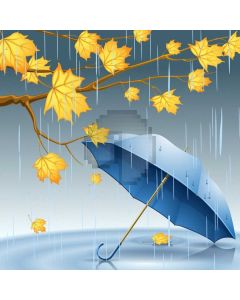 Rain Leaf Computer Printed Photography Backdrop AUT-988