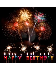 Firework Candle Computer Printed Photography Backdrop AUT-992
