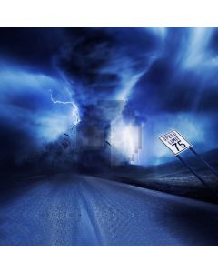 Lightning Road Computer Printed Photography Backdrop AUT-996