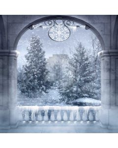 Swirling Snow Computer Printed Photography Backdrop DGX-168