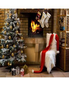 Warm Xmas Tree Computer Printed Photography Backdrop DGX-27