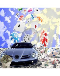 Luxury Car Banknotes Computer Printed Photography Backdrop DGX-375