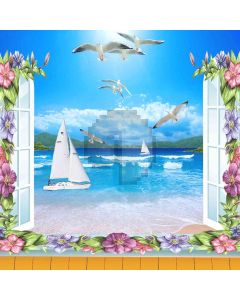 Stunning Sea Views Computer Printed Photography Backdrop DGX-385