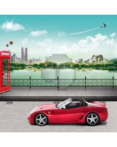 Convertible car Computer Printed Photography Backdrop DGX-397