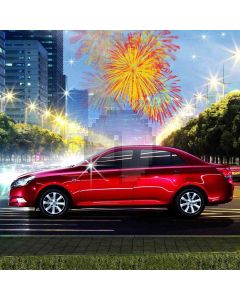Roadside Luxury Car Computer Printed Photography Backdrop DGX-398