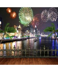 Brilliant Fireworks Computer Printed Photography Backdrop DGX-402