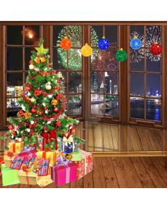 Christmas Party Night Computer Printed Photography Backdrop DGX-458