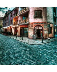City street corner Computer Printed Photography Backdrop DT-11-158