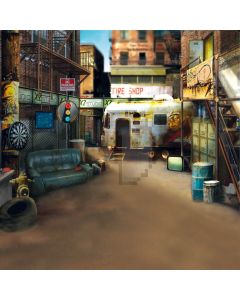 Tire shop Computer Printed Photography Backdrop DT-11-223