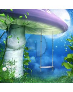 Giant Mushroom Swing Computer Printed Photography Backdrop DT-LP-0067