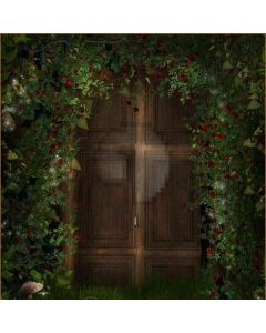 Plant Nestled Door Computer Printed Photography Backdrop DT-LP-0075