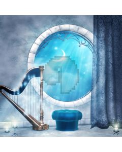 Bright moon Computer Printed Photography Backdrop DT-LP-0189