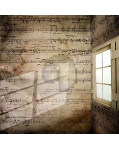 Interior Musical Notes Wall Computer Printed Photography Backdrop DT-LP-0269