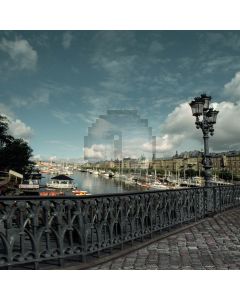 River channel scenery Computer Printed Photography Backdrop DT-LP-0543