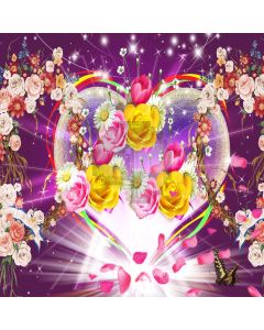 Beautiful flowers Computer Printed Photography Backdrop DT-SL-117