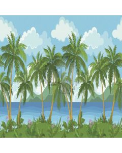 Tree Cloud River Grass Computer Printed Photography Backdrop DTU-061
