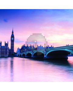 Sea Bridge Building Tower Clock Computer Printed Photography Backdrop DTU-139