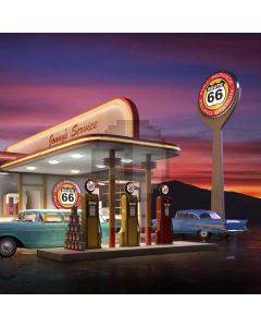 Petrol Station Car Stop Board Computer Printed Photography Backdrop DTU-535