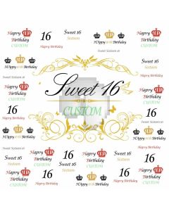 Sweets Happy Birthday Banner Computer Printed Photography Backdrop HXB-008