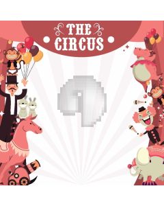 Circus Monkey Horse Hippo Balloon Clown Computer Printed Photography Backdrop HXB-018