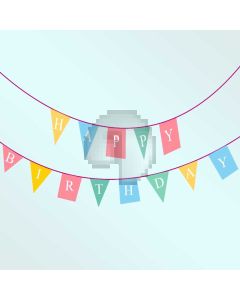 Happy Birthday Color Rope Custom Step And Repeat Banner Computer Printed Photography Backdrop HXB-022