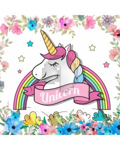 Horse Flower Rainbow Unicorn Computer Printed Photography Backdrop HXB-025