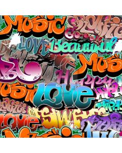 Graffiti Text Love Music Computer Printed Photography Backdrop HXB-028