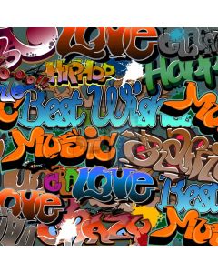 Graffiti Text Love Music Computer Printed Photography Backdrop HXB-029