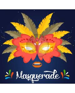 Mask Fur Masquerade Computer Printed Photography Backdrop HXB-040